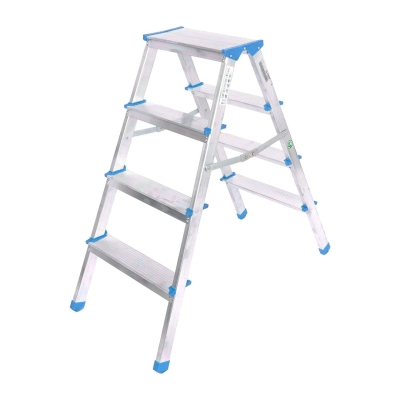 111 YÜZONBİR ( 4+4 ) ( ÇİFT BASAMAKLI ) ALÜMİNYUM METAL MERDİVEN ( YÜKSEKLİK = 92CM BAŞ GENİŞLİK = 8CM )*1