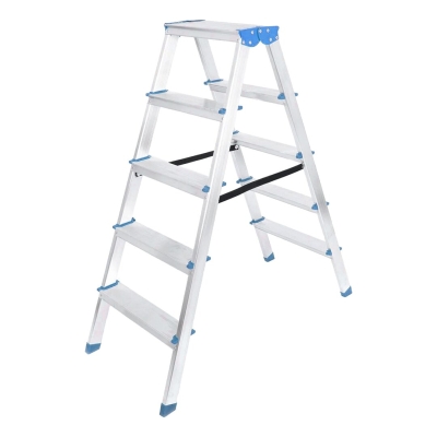 111 YÜZONBİR ( 5+5 ) ( ÇİFT BASAMAKLI ) ALÜMİNYUM METAL MERDİVEN ( YÜKSEKLİK = 115CM BAŞ GENİŞLİK = 8CM )*1