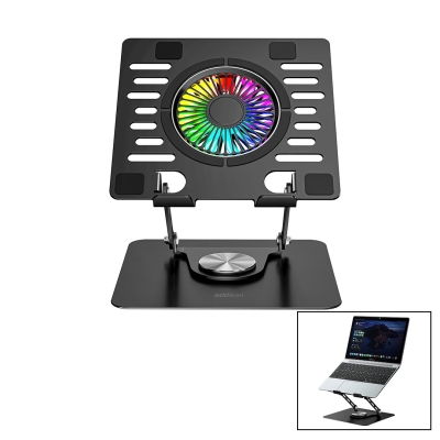 ADDİSON AD-RC36 KATLANABİLİR LAPTOP STAND METAL & SOĞUTUCU FAN RGB IŞIKLI ( 360° DÖNEBİLEN FAN )( 2 USB SOKET )*10