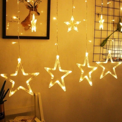 ALASKA SDR-LED-111 ( YILDIZ ) ( 3MT & FİŞLİ ) ( EKLEMELİ & FONKSİYONLU ) LUX SARKIT PERDE LED & DEKOR LAMBA*50