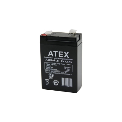 ATEX AX6-2.8 ( İNCE ) AKÜ 6V 2.8AH AMPER*20