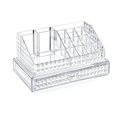 BLACKSTONE KRC-021 (DIAMOND) (TEK ÇEKMECE+16 BÖLME) MAKYAJ & TAKI ORGANİZERİ (MİKA KRİSTAL PLS) (23.3X13.5X11.5CM)*12