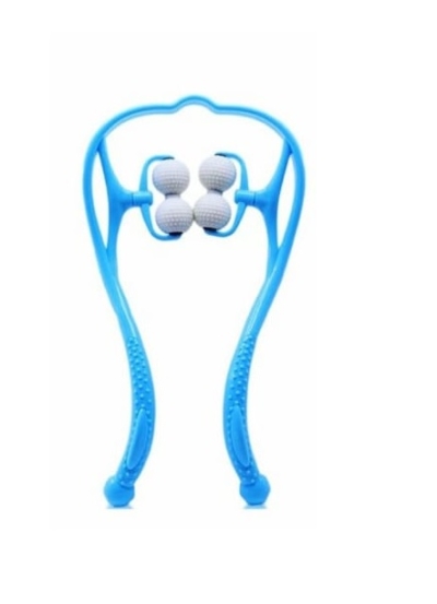 Boyun Bacak Ayak Bel Masaj Aleti Çok Fonksiyonlu Manuel 4 Tekerlekli - Mavi