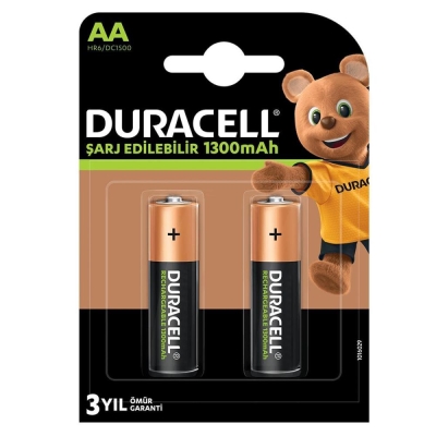 Duracell 1.2V 1300mAh AA Şarj Edilebilir Kalem Pil 2'li Paket