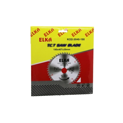 ELKA T.C.T SAW BLADE KOD-0048-190 ( 190X40TX30MM ) ( AĞAÇ ) SUNTA KESİCİ DİSK*120
