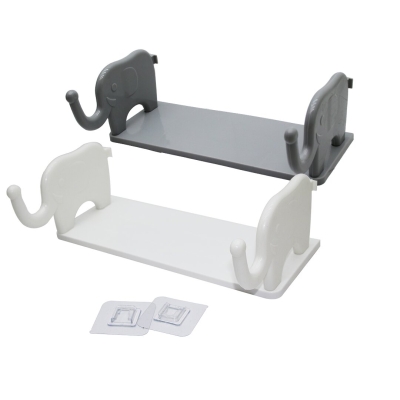 ENFA ENF-716 ( BEYAZ & GRİ ) ( 12X31CM ) ( FİLLİ ) TUTACAKLI  PLASTİK ETEJER ( YAPIŞKANLI ) (ETAJER)*120