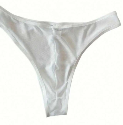 Erkek Biyeli Beyaz Transparan Brazillian Slip