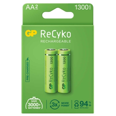 GP ReCyko 1300mAh AA Şarj Edilebilir Kalem Pil 2'lİ Paket