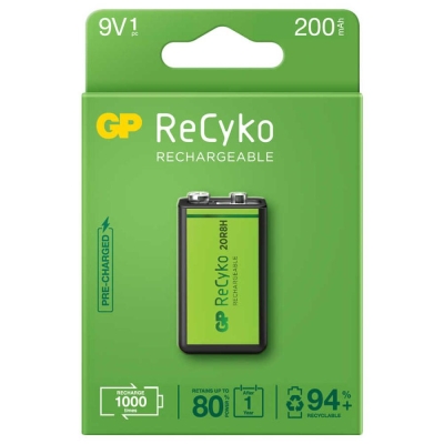GP ReCyko 9V 200mAh Şarj Edilebilir Pil