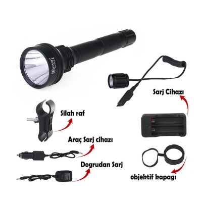 Güçlü Profesyonel Avcı Feneri Wt-147