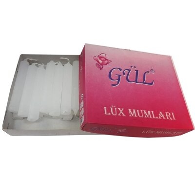 GÜL KOD-240 ( KÜÇÜK ) BEYAZ MUM ( 20Lİ KUTU )*1X60