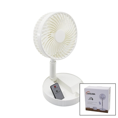 HASUBA HS-269 (KUMANDALI) (MİNİ FAN) M.ÜSTÜ VANTİLATÖR (KATLANIR FAN=19.7CM & UZAYAN AYAK=35-102CM) (TELEFONLUKLU) (USB ŞARJ)*20