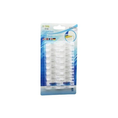 İBİCO İ10-013 ( 16PCS ) ( KALIN KABLO ) KABLO TUTUCU KLİPS (YAPIŞKANLI) ( ŞEFFAF PLASTİK MİKA KRİSTAL )*20X10