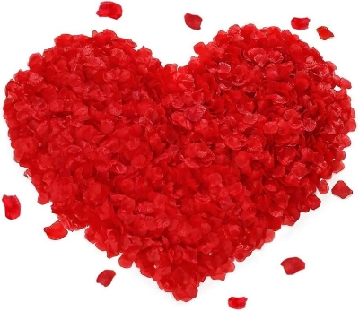 Kırmızı Renk Gül Yaprağı Şekilli Konfeti – 5 Paket 500 Adet
