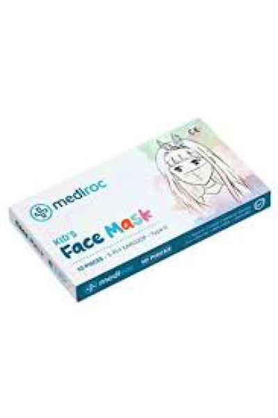 MEDİROC NOVY ( ÇOCUK & 10PCS ) ( BEYAZ ) MEDİKAL CERRAHİ YÜZ MASKESİ LASTİKLİ*1X100