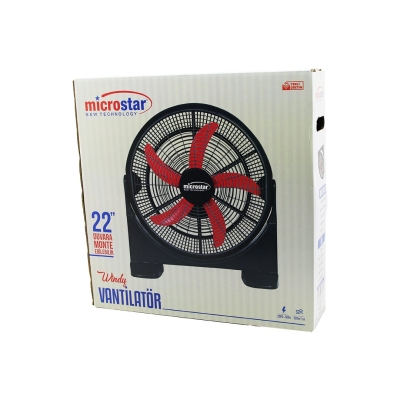 MİCROSTAR HC-1045 (WİNDY) (22" İNÇ=55CM) (FAN) VANTİLATÖR (2İN1=MASA ALTI & DUVARA MONTE) (70W) (180°) (3-KDM.HIZ) (5-PLS.KNT)*1