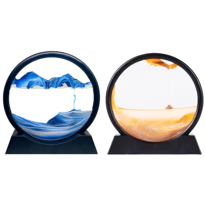 MOVING SANDSCAPES ENF-820 ( 7" & 17.8CM ) ( SULU CAM ) KUM SAATİ ( AYNA MODELİ )*36