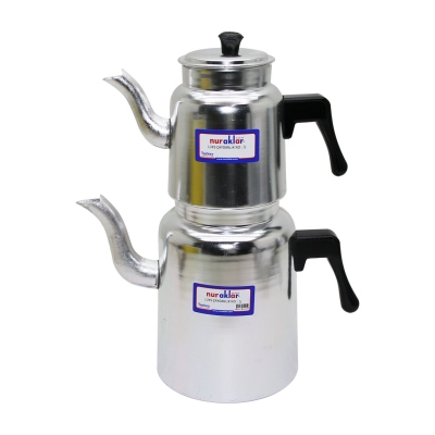 NURAKLAR LC-103 ( NO-3 ) LÜKS ALÜMİNYUM ÇAYDANLIK TAKIMI*15