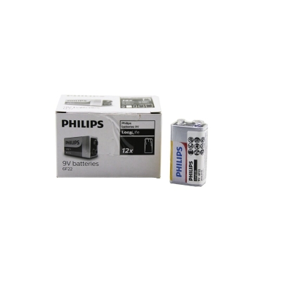 PHILIPS 6F-22 ( 9V ) PİL ( 12PCS ) ( EXTRA ÇİNKO KLORÜR )*1X10