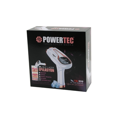 POWERTEC TR-999 ( IPL BUZ LAZER ) EPİLASYON CİHAZI ( FİŞLİ ŞARJLI ) (DOKUNMATİK LCD EKRAN) (36W) (9-SEVİYE AYARI) (OTOMATİK & MAUEL)*20