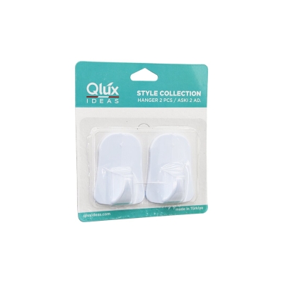 QLUX L-00735 ( 2PCS ) OPAK BEYAZ PLASTİK ASKI*48
