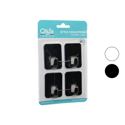 QLUX L-00951 ( 4PCS ) CLOUD ASKI NO-2 ( SİYAH & BEYAZ PLASTİK ) ( YAPIŞKANLI MONTAJ )*50