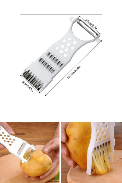 Rende Soyacak 5 Fonksiyonlu Sebze Meyve Soyucu Patates Havuç Salatalık Zencefil Doğrayıcı