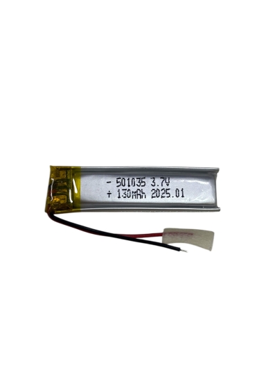 501035 3.7V 130mAh Li-Polymer Pil (Devreli/1.5A)