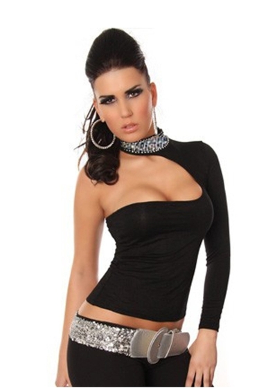 Terry Pau TP101432 Pul Payet Aksesuarlı Bluz