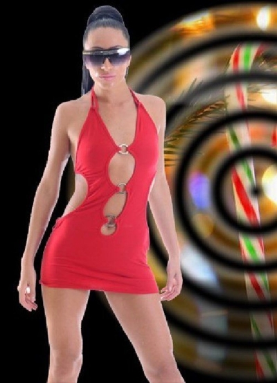 Terry Pau Tp1961381 Metal Süslemeli Mini Elbise