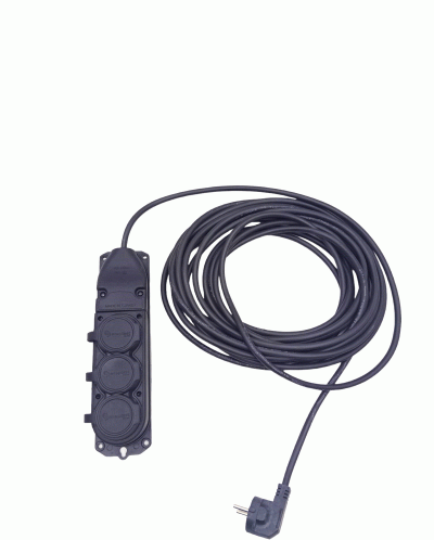 VEETRİN S-31510-3 ( 3LÜ ) ( 10MT ) ( KAUÇUK PRİZ ) ( UZATMA KABLOSU ) ( 3X1.5 CCA KABLO ) ( ŞEFFAF PENCERELİ BEZ ÇANTA ) ( KAUCUK )*10