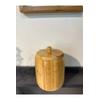 1 Adet Bambu Ahşap Kavanoz - Saklama Kabı- Baharatlık (11 x 8 cm)