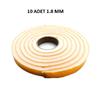 10 Adet Kapı Pencere Isı Yalıtım Süngeri Yapışkanlı Pencere Rüzgar Bandı 18MM x 2,5 MT