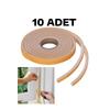 10 Adet Kapı Pencere Isı Yalıtım Süngeri Yapışkanlı Pencere Rüzgar Bandı 18MM x 2,5 MT
