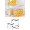 3 Adet 3 Boy Akrilik Kavanoz Saklama Kabı Vakumlu Dikdörtgen Erzak Bakliyat Kabı (800-1700-3500 ml)