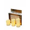 Alevli Led Mum Hareketli Alev Görünümlü Dekoratif Mum - 3lü Set (Orta Boy)