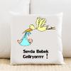Bebek Geliyor Kişiye Özel Yastık Kılıfı Pi127