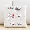 I Love You Kişiye Özel Yastık Kılıfı Pi153