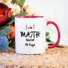 Kişiye Özel Kırmızı Renkli Matematik Öğretmeni Kupa Bardak