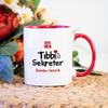 Kişiye Özel Tıbbi Sekreter Kupa Bardak - Kırmızı