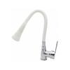 Oynar Başlıklı Çelik Spiral Üzeri Silikon Kaplama Musluk Başlığı Kobra Fonksiyonlu Musluk - Beyaz