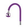 Renkli Silikonlu Oynar Başlıklı 2 Fonksiyonlu Spiral Musluk Başlığı - Mor