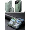 Telefon Cüzdanı Telefona Yapışan Kartlık Cüzdan Yeşil Fermuarlı Mıknatıslı 6 Gözlü