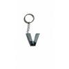 V Harfi Plastik Krom Kaplama Anahtarlık- Harf Çanta Süsü
