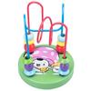Ahşap Eğitici Koordinasyon Oyunu Mini Ahşap Helezon Yay Labirent Renkli Boncuklar Bebek Oyuncağı