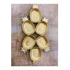 Ananas Figürlü Çerezlik - Gold  Sunumluk 6 Lı Set