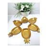 Ananas Figürlü Çerezlik - Gold  Sunumluk 6 Lı Set