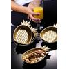 Ananas Ve Yaprak Model  Çerezlik - Sunumluk Gold  6 Lı Set
