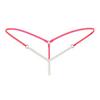 Beyaz Incili Özel Bölge Açık Zilli Fantezi Tanga - Kırmızı