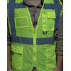 Fileli Cepli Reflektörlü İkaz Yeleği - Mühendis ( S beden) - Sarı